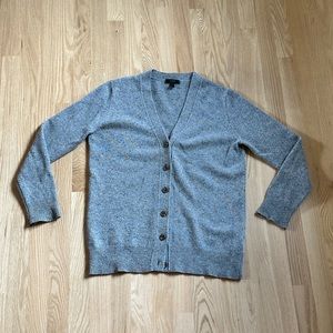 J. Crew Grey 100% Merino Wool Long Sleeve Button Up Cardigan - Size S